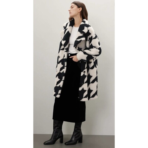 Blank NYC faux Shearling Love Birds Coat Size Small - Picture 1 of 10